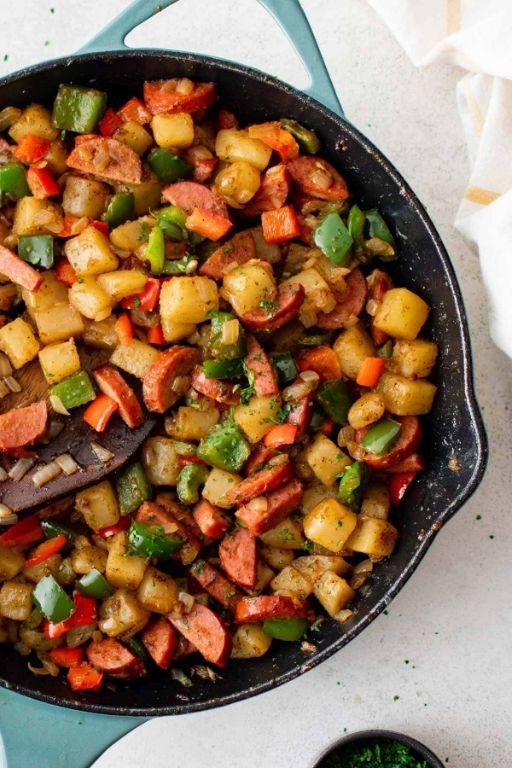 Smoked Sausage Breakfast Hash