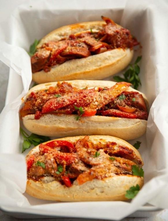 Smoked Sausage and Peppers Sandwiches