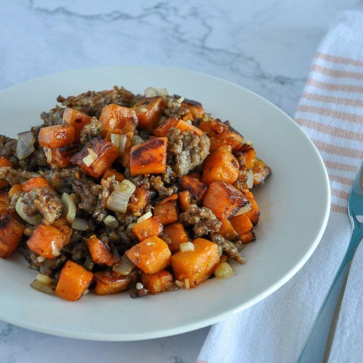 Smoked Sausage and Sweet Potato Hash