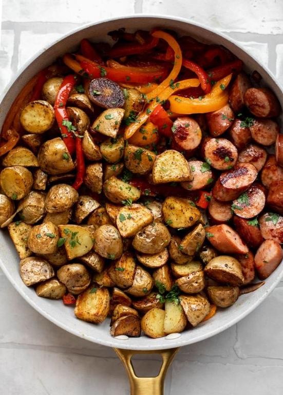 Smoked Turkey Sausage and Apple Skillet