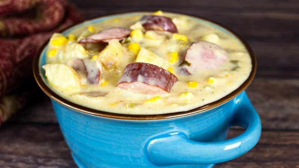 Smoked Turkey Sausage and Corn Chowder