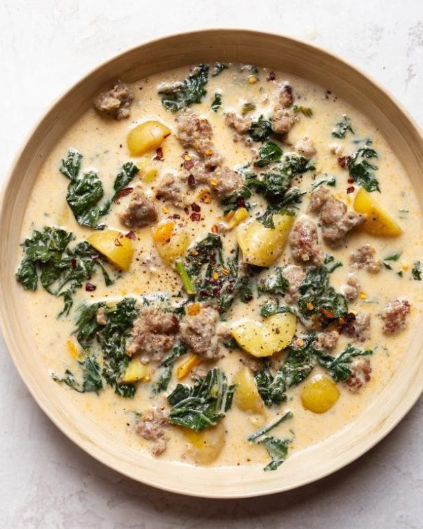 Smoked Turkey Sausage and Kale Soup