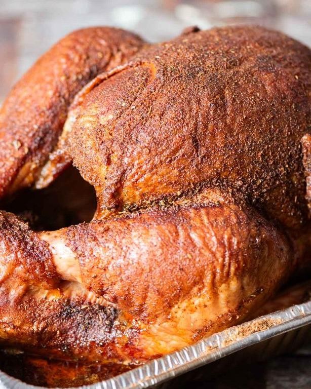 Smoked Turkey with BBQ Rub