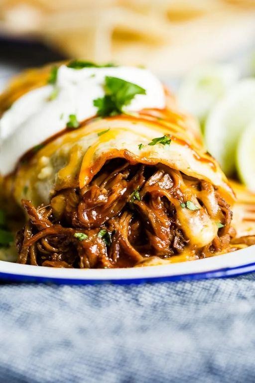Smoky BBQ Beef Burrito