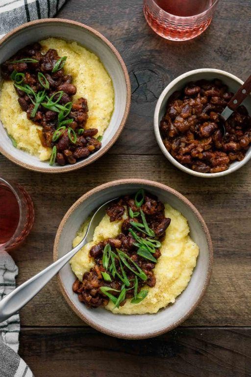 Smoky Baked Polenta with Chipotle and Black Beans