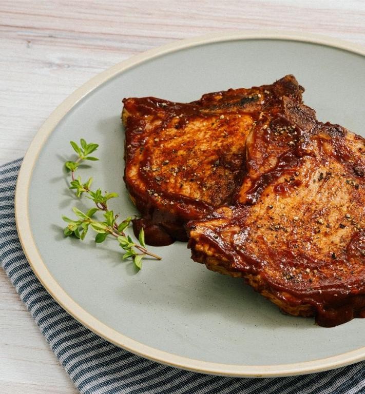 Smoky Barbecue Air Fryer Pork Chops