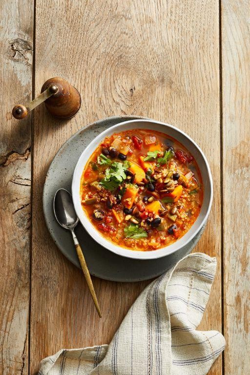 Smoky Black Bean and Quinoa Soup