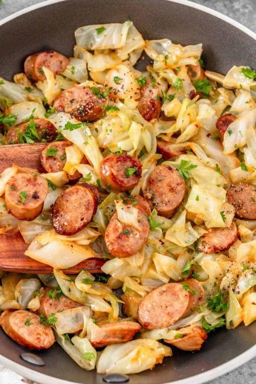 Smoky Cabbage and Sausage Skillet