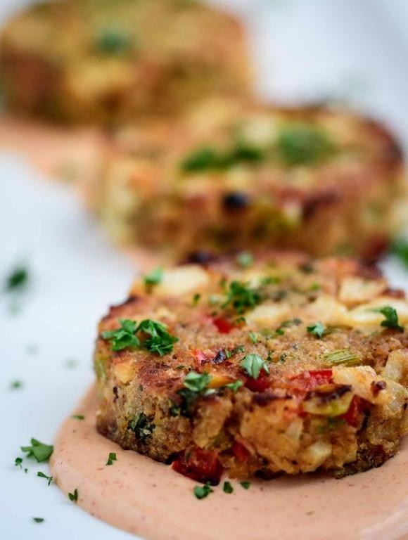 Smoky Chipotle Imitation Crab Cakes