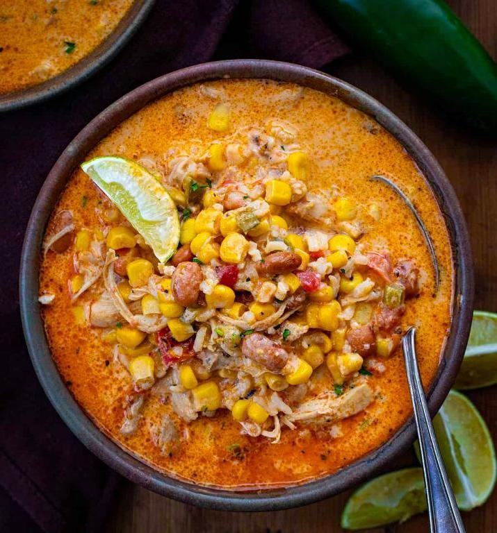 Smoky Creamy Chipotle Chicken Soup