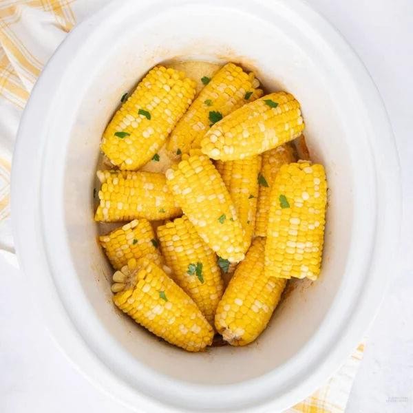 Smoky Crock Pot Corn on the Cob with Butter