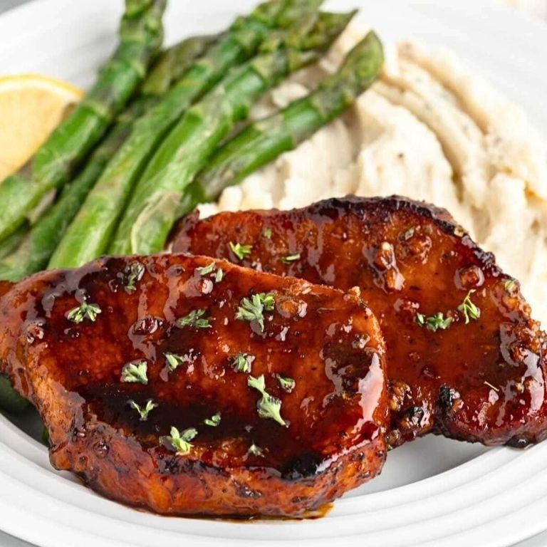 Smoky Honey Glazed BBQ Pork Chops