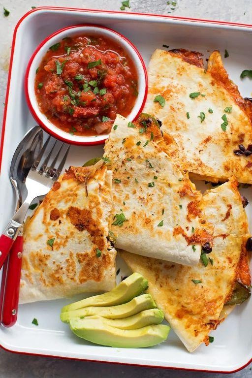 Smoky Hot Link Quesadillas with Salsa