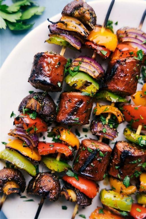 Smoky Keto Sausage and Pepper Skewers