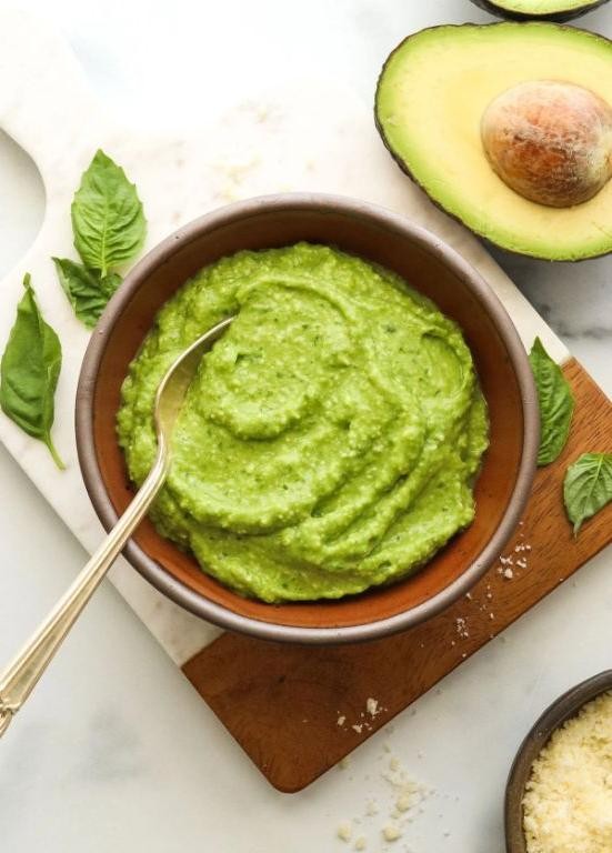 Smooth Avocado Basil Pesto