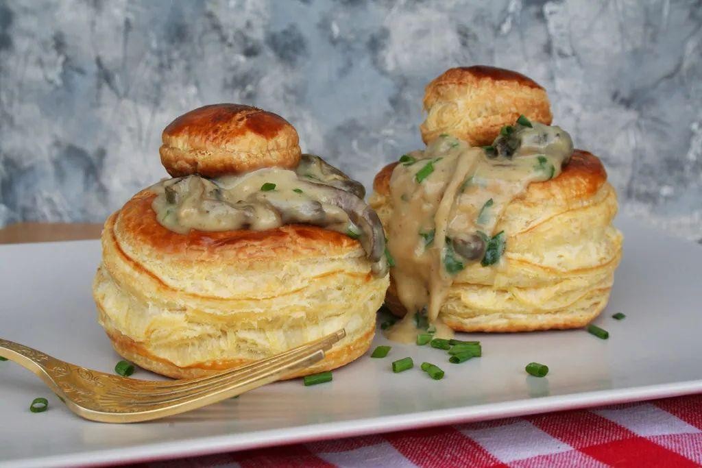 Snail and Mushroom Puff Pastry