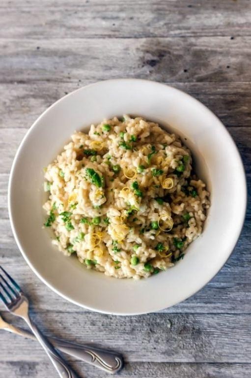 Snap Pea Risotto with Lemon