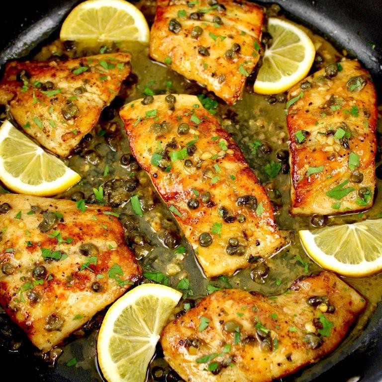 Snapper with Lemon Capers and Spinach