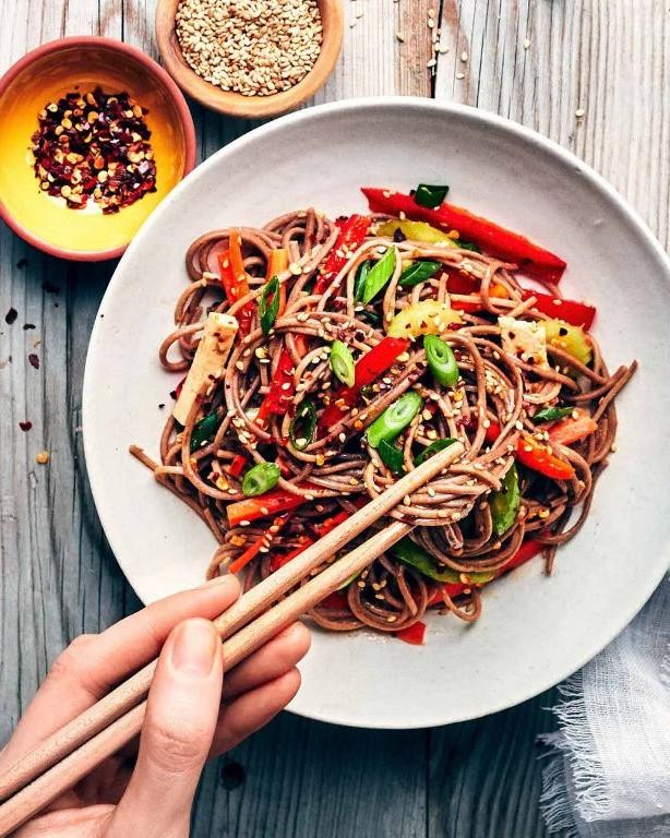 Soba Noodle Salad with Sesame Dressing