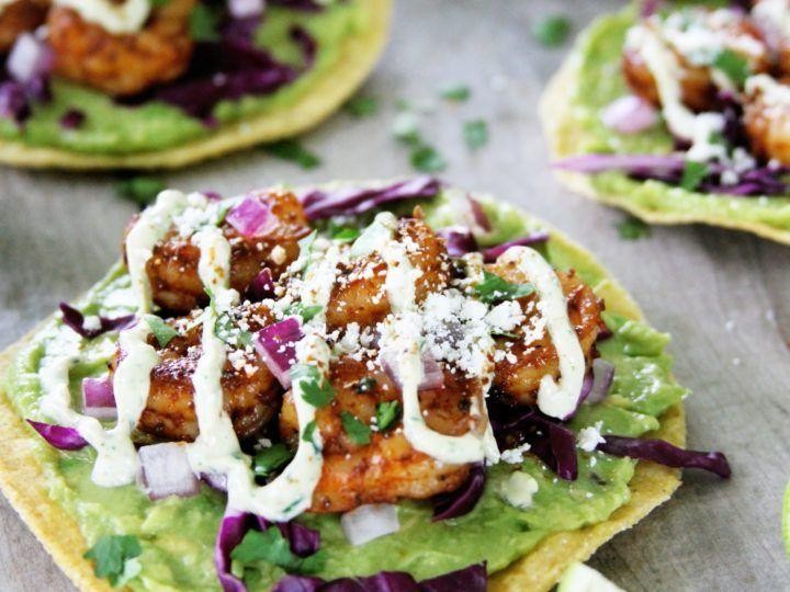 Soft Shell Crab Tostadas with Chipotle Lime Crema