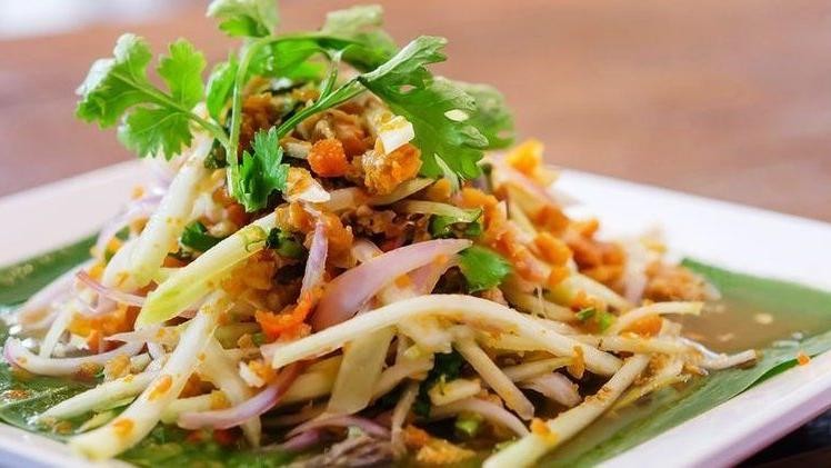 Soft Shell Crab and Mango Salad with Lime Dressing