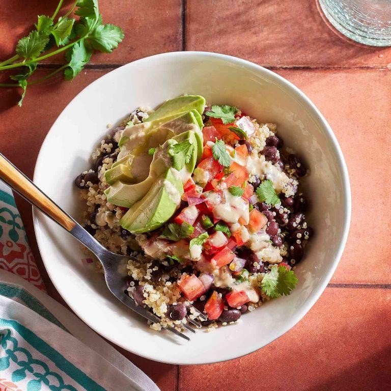 Solo Portion Quinoa and Black Bean Bowl