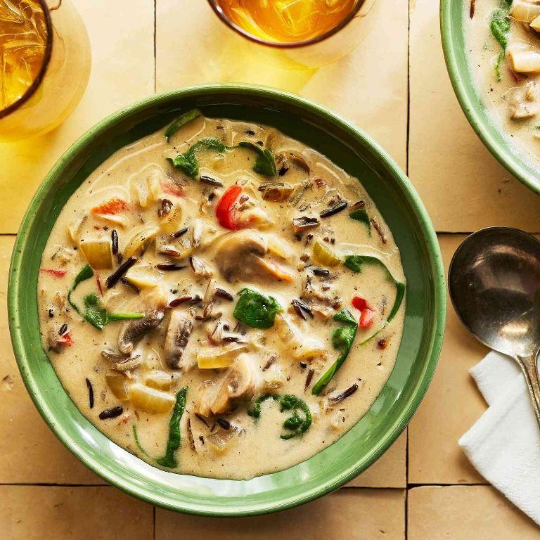 Soothing Spinach and Mushroom Soup