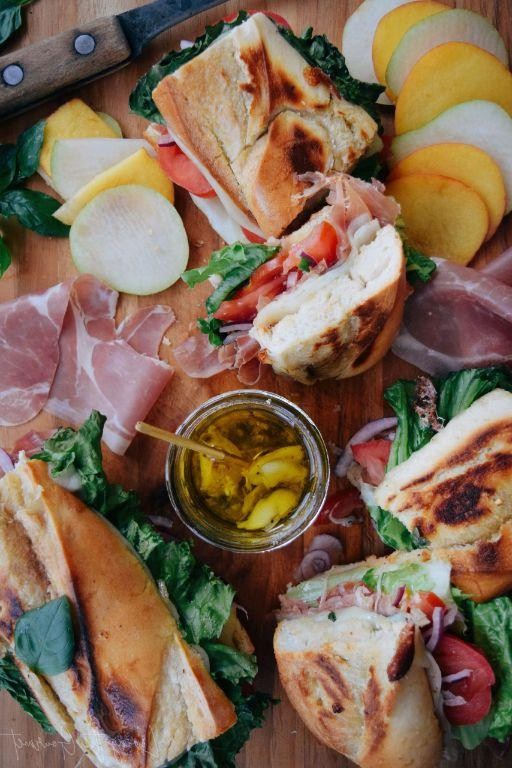 Sourdough Melts with Prosciutto and Mozzarella