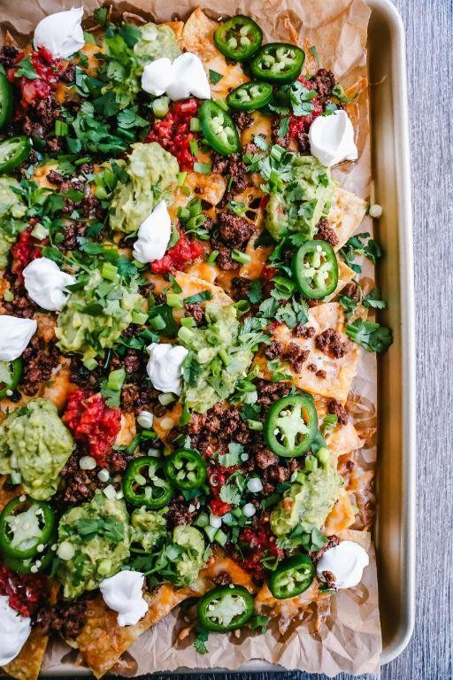 Sourdough Nachos with Spicy Beef and Jalapenos