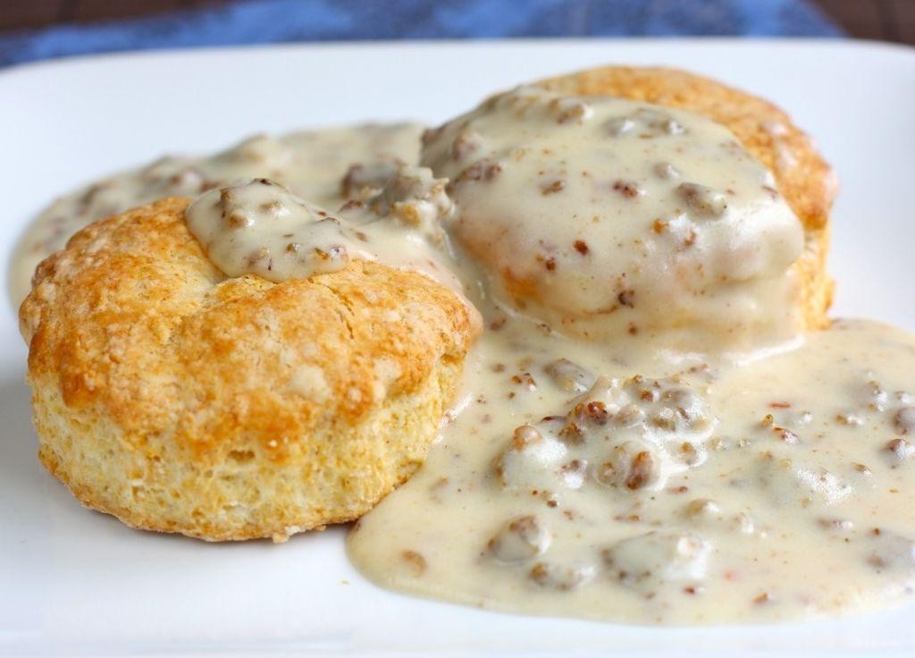 Southern Buttermilk Biscuits with Sausage Gravy