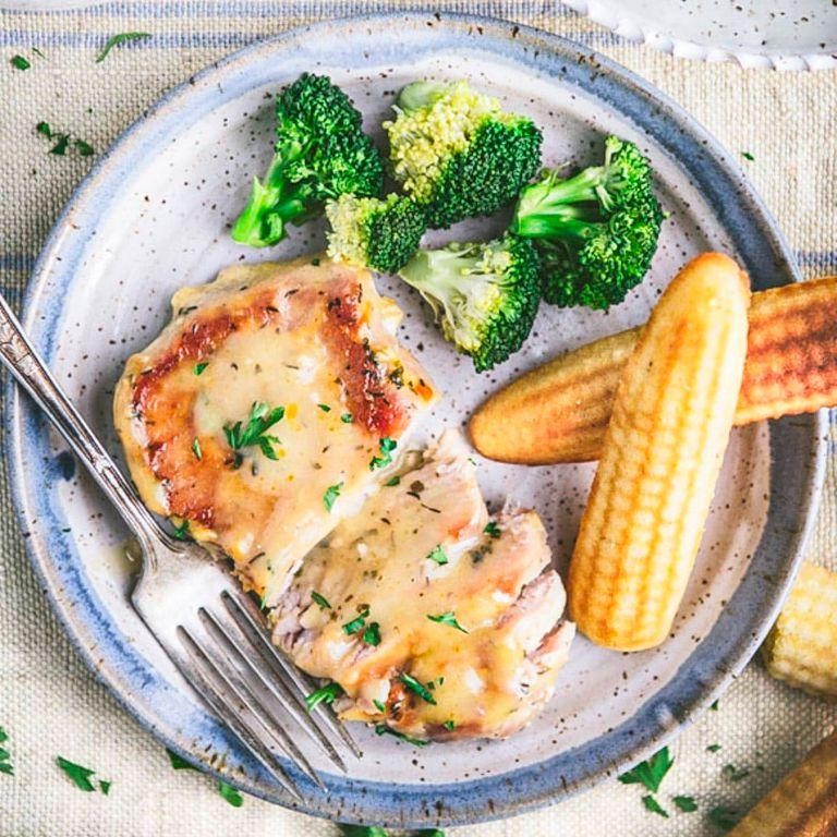 Southern-style Crockpot Ranch Pork Chops with Grits