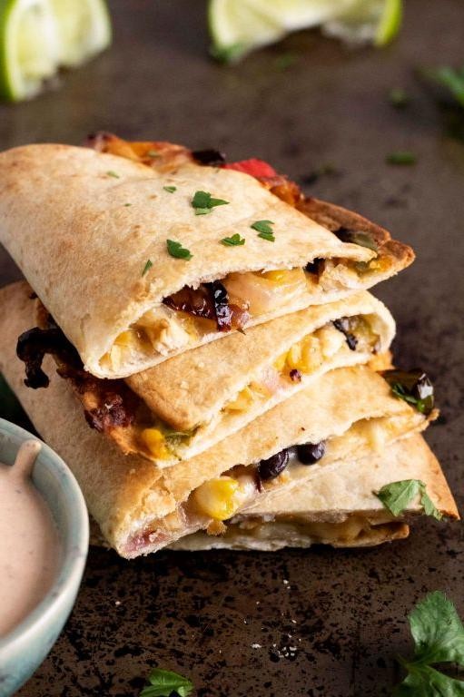 Southwest Air Fryer Chicken Quesadillas