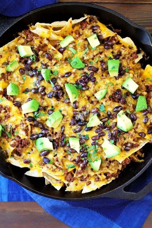 Southwest Cast Iron Skillet Nachos