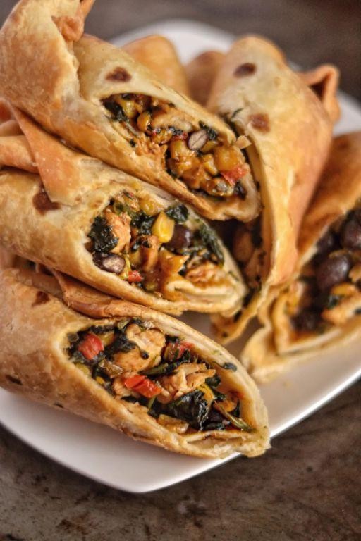 Southwestern Beef and Pepper Egg Rolls