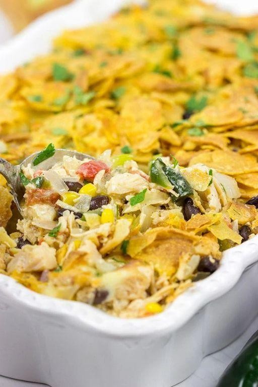 Southwestern Canned Chicken Taco Casserole