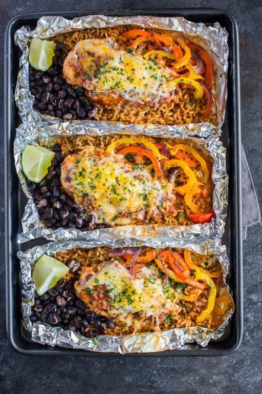 Southwestern Chicken and Rice Foil Packs