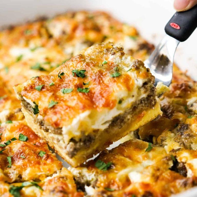 Southwestern Crescent Roll Breakfast Casserole