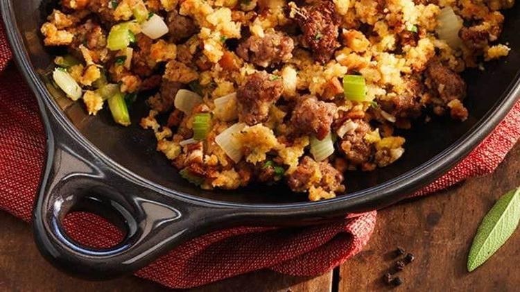 Southwestern Sausage and Corn Stuffing