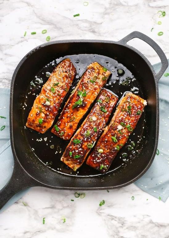 Soy Ginger Cast Iron Salmon Steaks