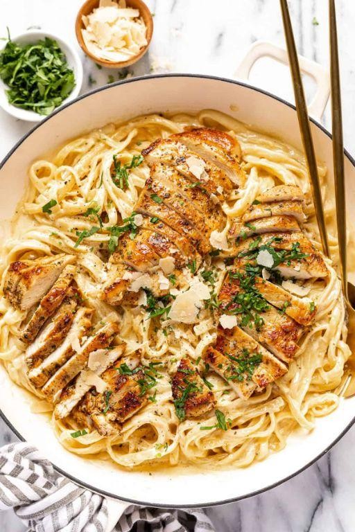 Spaghetti Alfredo with Chicken