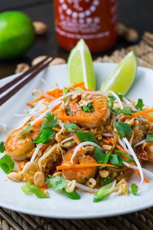 Spaghetti Squash Pad Thai with Shrimp