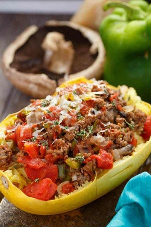 Spaghetti Squash with Beef Mince