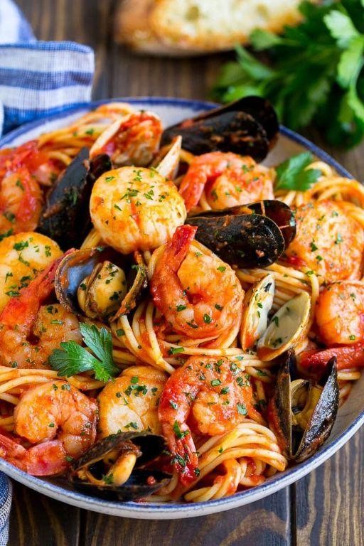 Spaghetti with Mixed Seafood