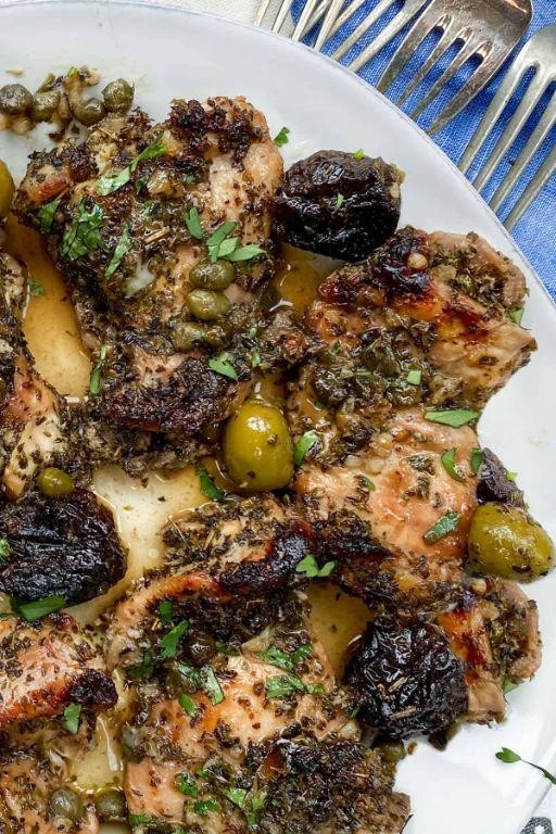 Spanish Chicken Thighs with Sherry Vinegar and Capers