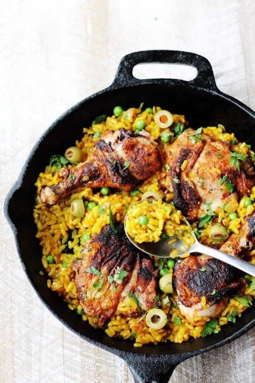 Spanish Chicken and Saffron Rice