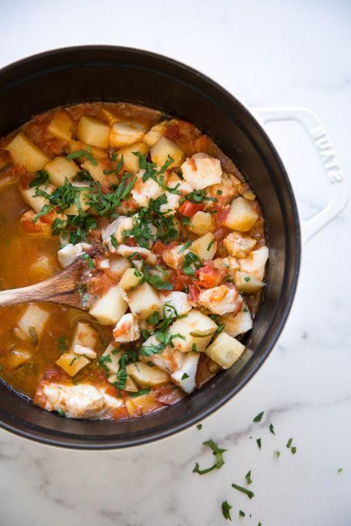 Spanish Fish Stew with Potato and Peppers