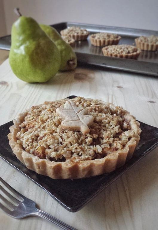 Spiced Asian Pear and Walnut Tart