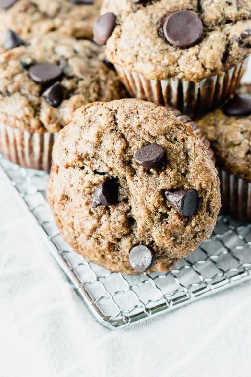Spiced Banana Chocolate Chip Muffins