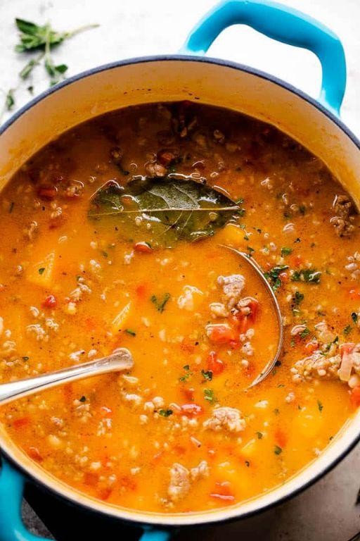 Spiced Butternut Squash and Sausage Stew