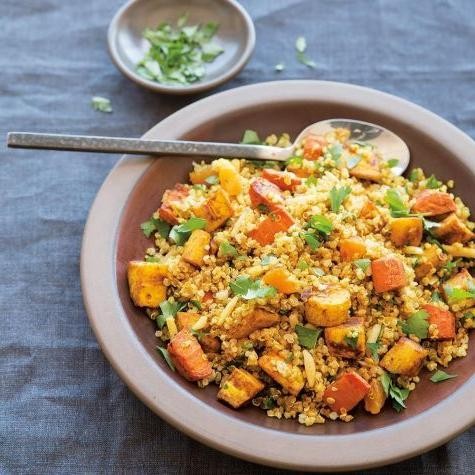 Spiced Clay Pot Quinoa with Roasted Veggies
